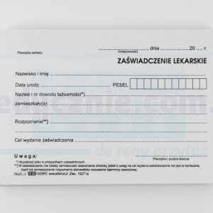 Druck - L-1 ärztliches Attest 100 Kopien